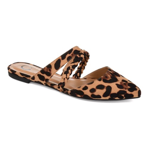 Journee Collection Women's Olivea Slides Leopard Size 7