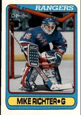1990-91 O-Pee-Chee Mike Richter Rookie New York Rangers #330