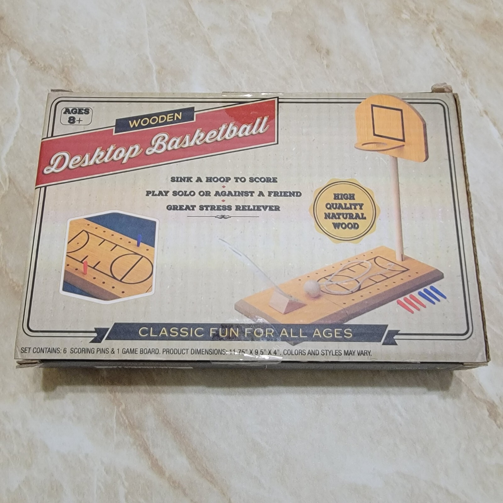 DeskTop Basketball Game Home or Office Slam Dunk & Football Wooden Game in Hand