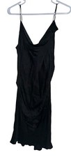 ASTR The Label Black Spaghetti Strap Slip Dress Sz L Cowl Neck Viscose