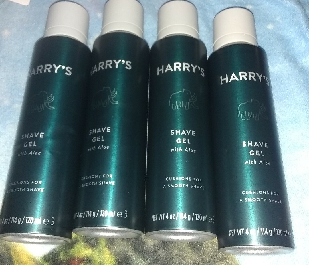 Lot of 4 HARRY'S SHAVE GEL with ALOE 4 fl oz each NEW eBay