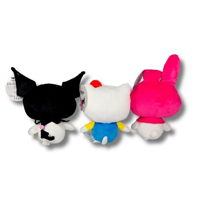 Sanrio Hello Kitty, My Melody, Kuromi Plush Doll 9” BUNDLE NWT