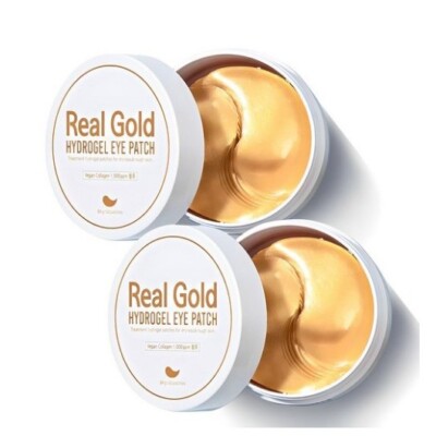 PRRETI Real Gold Cica Water Vita Hydrogel Eye Patch Treatments 60EA X 2