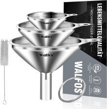 ® Imbuto Cucina, Set Da 3 Pezzi Mini Imbuti in Acciaio Inox, Con Un Pennello, Im