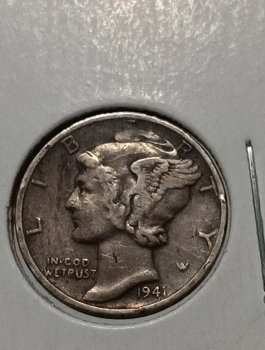 👉1941  Mercury Dime Vf  Choice M/131