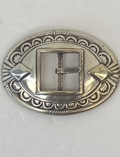 Vintage 1994 Chambers Ornate Silver Belt Buckle- Fits Up To 25mm Belt - EUC
