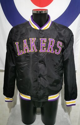 Mens Primark NBA LA Lakers Bomber Varsity Jacket Black James #6