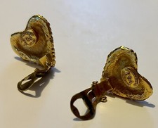 Boucles D'oreilles Clous Lapin émail Blanc - Vintage, Fantaisie - Bijou D'occasion