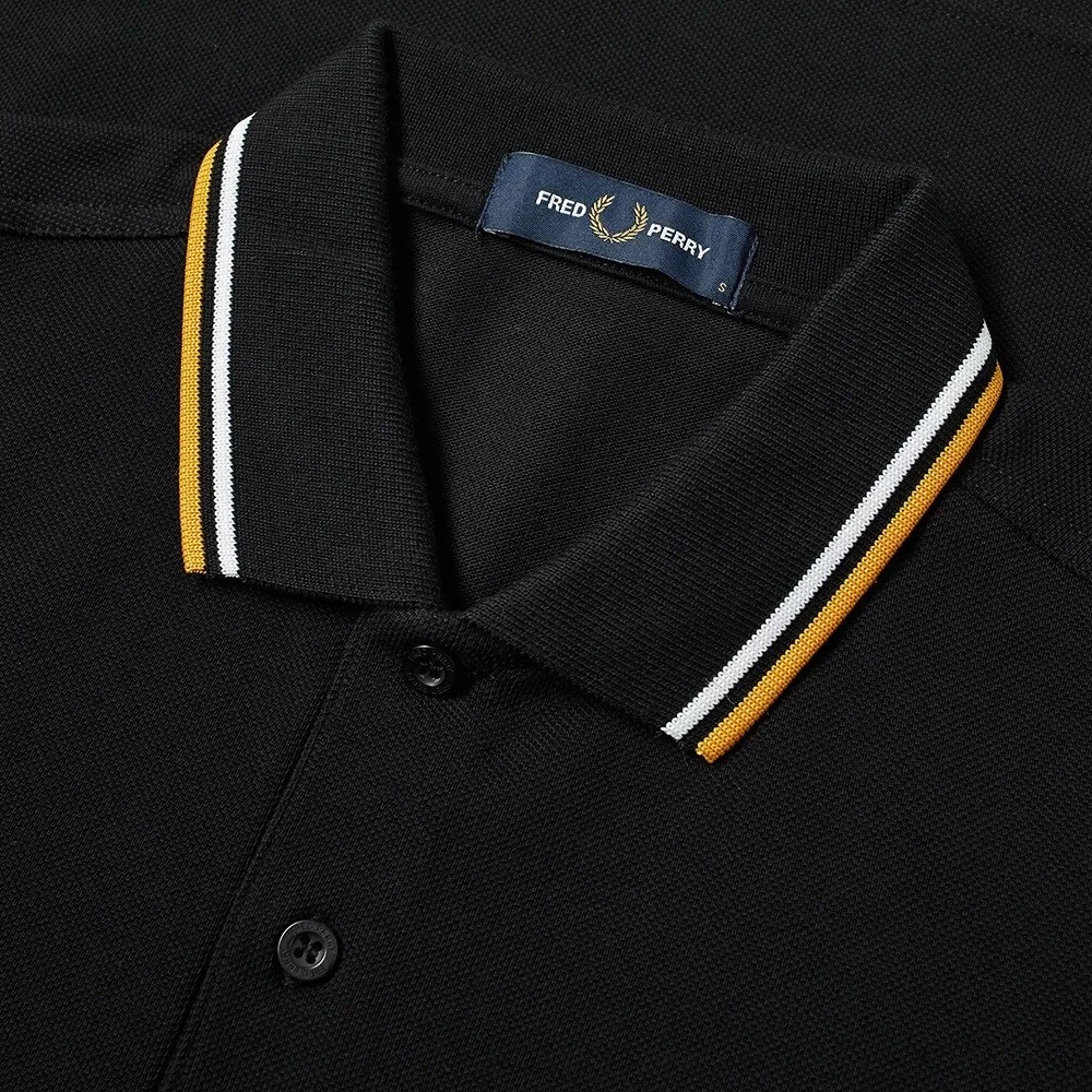 FRED PERRY TWIN TIPPED SHIRT POLO SHIRT M3600 J74 BLACK/WHITE/GOLD NEW WITH TAGS
Opens in a new wind