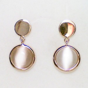 Authentic Jewelry - 18K Rose Gold Plated Imitation Cat's Eye Earrings (FE125)