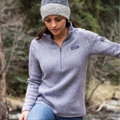 Patagonia Better Sweater Quarter-Zip Pullover Women's Purple XS | eBay