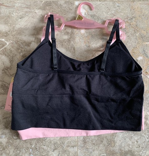 Juicy Couture Intimates Rhinestone Sports Bra Set Size Large Black/Pink NWT - Picture 7 of 9