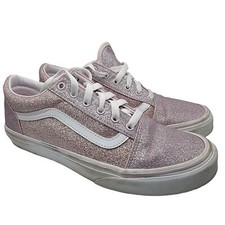 Vans Off the Wall Old Skool Womens 8 / Youth 6 Pink Glitter Lace Up Shoes