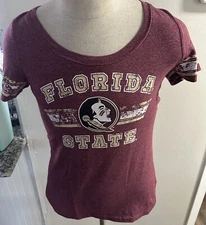 Florida State Seminoles Football Ladies Creative Apparel Concepts Logo Shirt