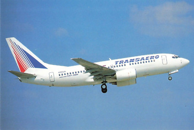 Postcard Airline TRANSAERO AIRLINES B737-7K9 N100UN Limited CC7.