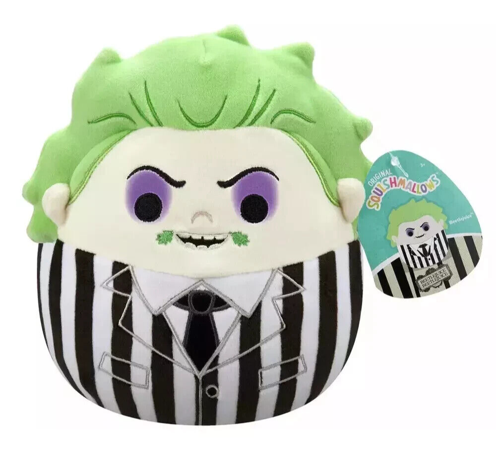 ORIGINAL KELLYTOY SQUISHMALLOWS BEETLEJUICE 8"" 20cm SOFT PLUSH TOY BNWT