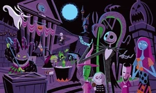 SHAG Josh Agle The Nightmare Before Christmas Disney Serigraph unframed print