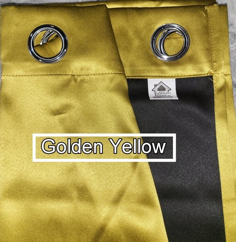 All Pure Satin 100% Blackout Curtains -Thermal Insulated Sunblock Eyelet Drapes. - Picture 7 of 49