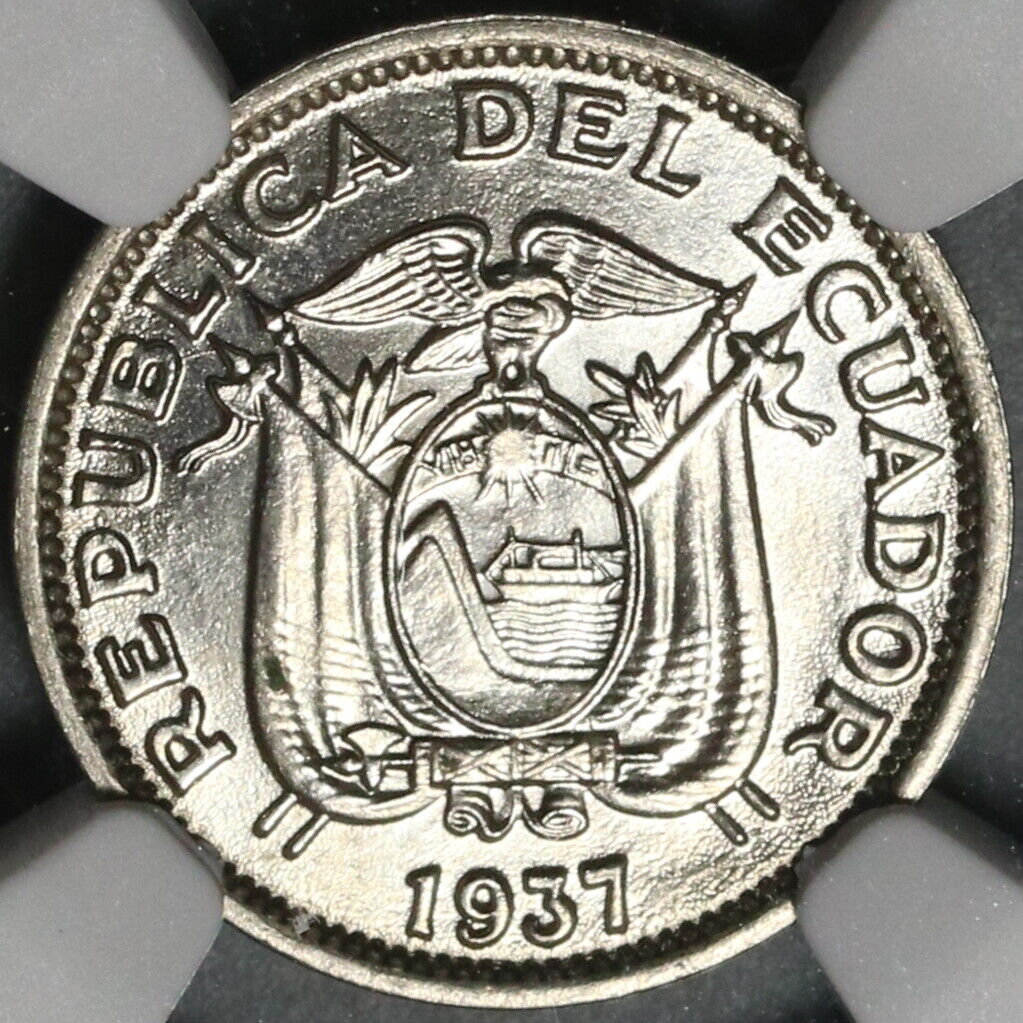 1937 NGC MS 65 Ecuador 5 BU 21021403C Coin Choice GEM Max 71% OFF Centavos