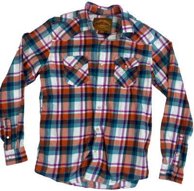 Red Camel Men's Large Multicolor Long Sleeve Plaid Flannel