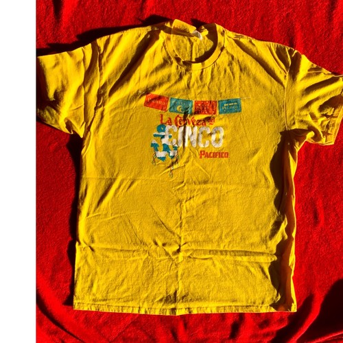 Delta Pro Weight Graphic T-Shirt La Cerveza del Cinco Pacifico XL - Picture 4 of 4
