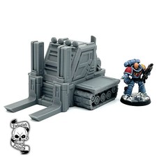 Grimdark Forklift Industrial Vehicle 28mm Scatter Terrain Scenery Wargaming