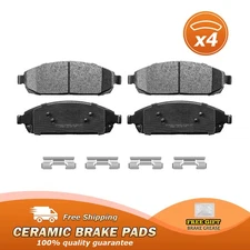 Front Ceramic Brake Pads with Hardware for Jeep Grand Cherokee Commande