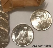 (1) Peace Dollar From Obw Estate Hoard Choice Gem Bu Uncirculated 90% Silver