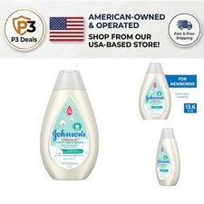 Tear-Free Johnson's Baby Wash  Shampoo with Real Cotton for Newborns, 13.6 oz