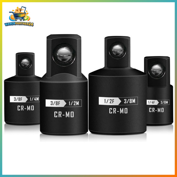 "Stecknuss-Adapter Set 4-Teilig 1/4\" 3/8\" 1/2\" Sae Cr-Mo-Stahl FüR"-image