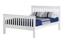 Monaco Wooden 5' King Bed High Foot End White