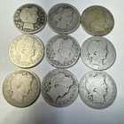 Lot of 9 Barber Quarters 1896-1914 See Pictures 90% Silver COBM-9939