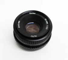 Pentax PK Vivitar 50mm f/2 Prime Lens