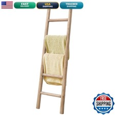 Wooden Blanket Ladder 57in Natural Wood Color Knock Down
