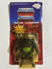 Vintage MOTU HE-MAN TRAP JAW RING 6-Back FRANCE Warranty Canadian Card MOC 1982