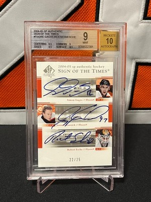 Gagne / Roenick / Esche # 2004-05 SP Authentic Sign of the Times AUTO /25 #TSGRE