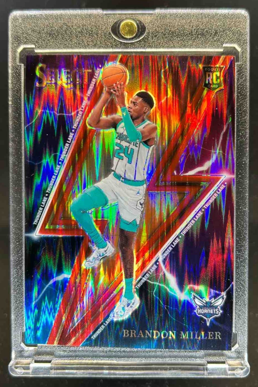 2023-24 Select Brandon Miller Thunder Lane RC Red Flash Prizm #/99 Hornets