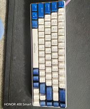 abucow K68c1 Wired Backlit Mechanical Gaming Keyboard QWERTY White/Blue