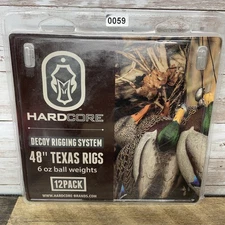 Hardcore Texas Rig Decoy Weights (12-Pack/48In/6Oz) | Tangle-Free Anchors
