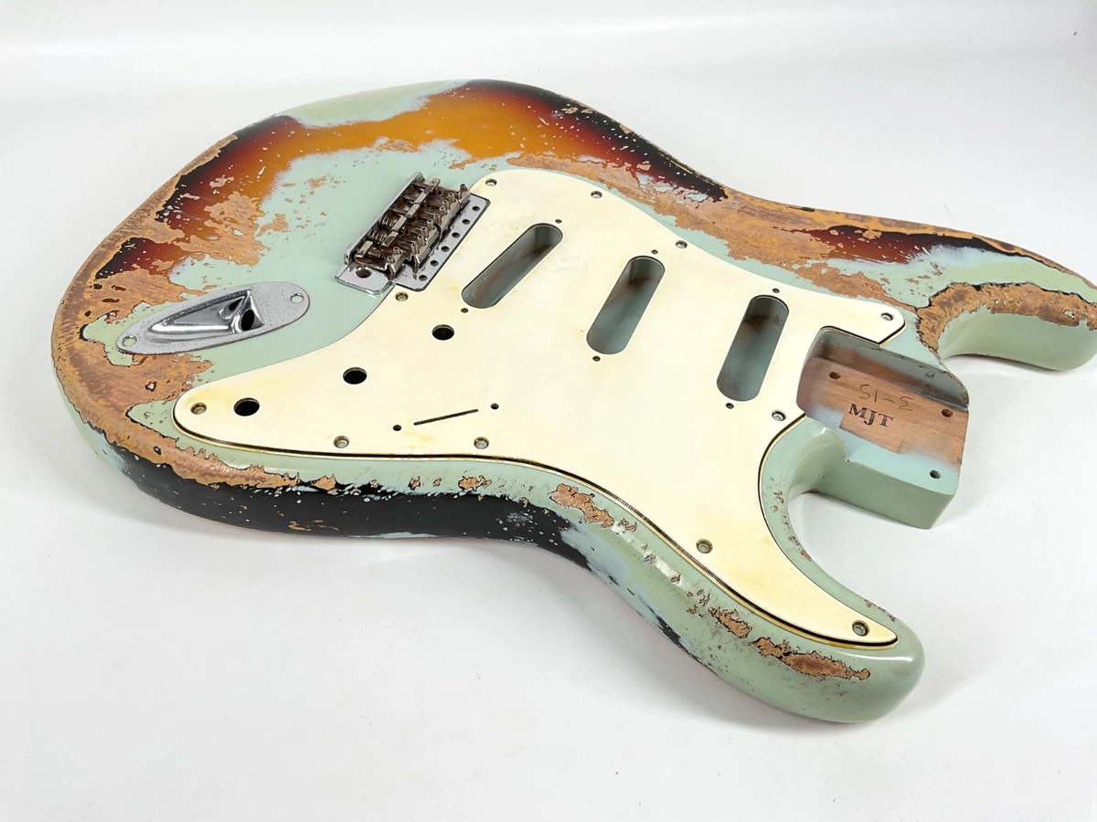 MJT Official Custom Vintage Aged Nitro Guitar Body Mark Jenny VTS Surf Green