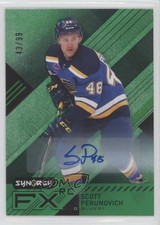 2021 Upper Deck Synergy FX Rookies Green 43/99 Scott Perunovich #FXR-SC Auto 3ff