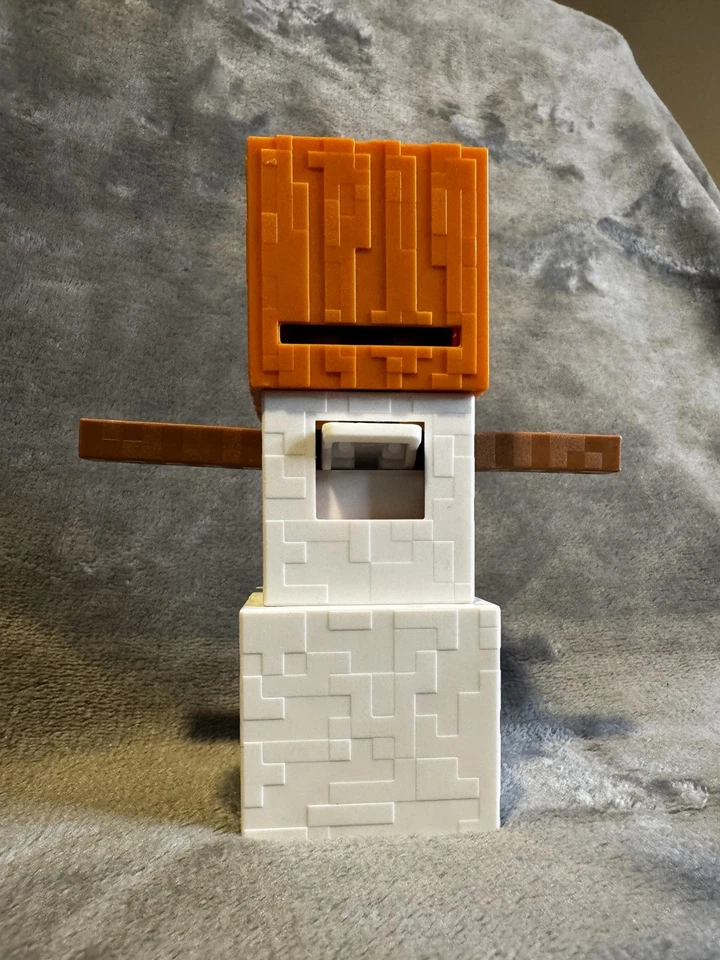 Figura de acción grande Minecraft Snow Golem Mattel 2015 DNH19 juguete Jack O'Lantern Foto 4 de 4