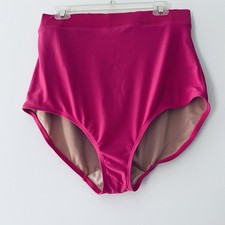 Swim By Cacique Lane Bryant Womens Size 16 Fuchsia High Rise Swimsuit Bottom