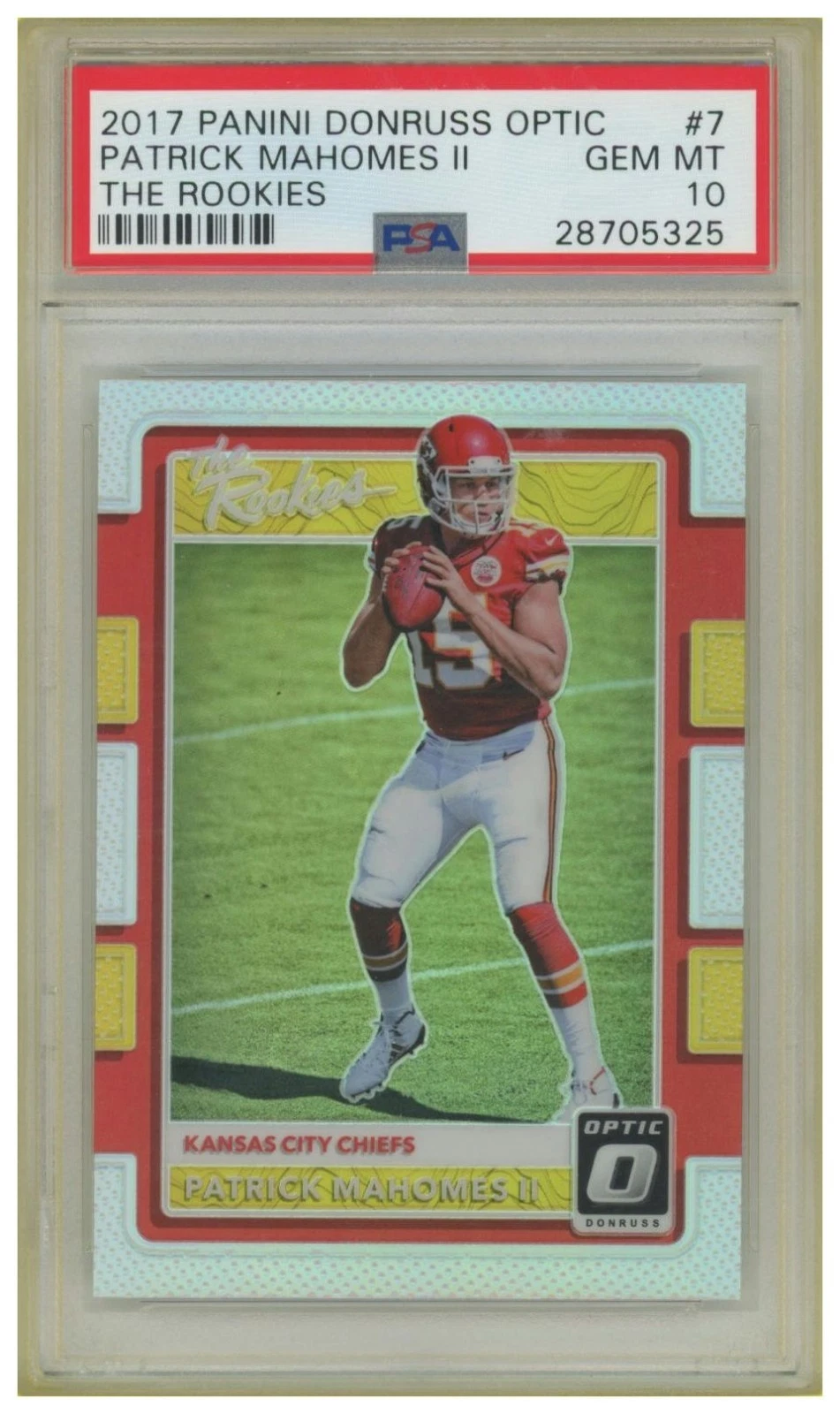 2017 Panini Donruss Optic Patrick Mahomes II #7...