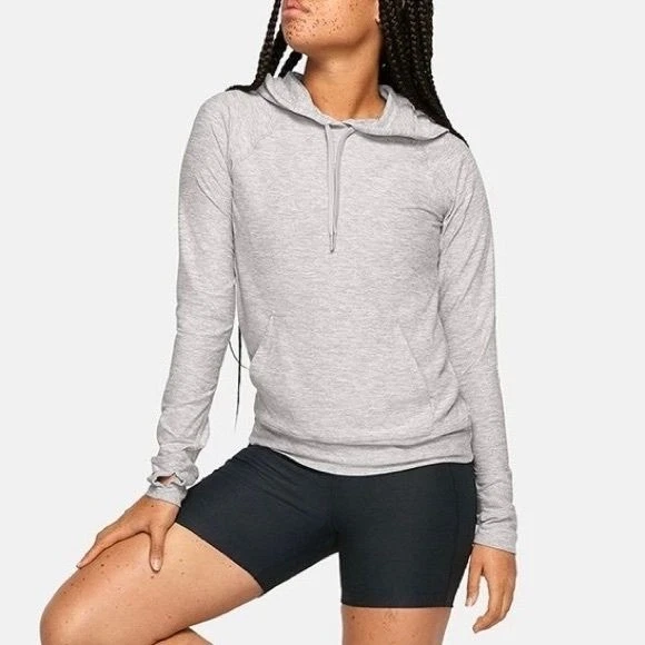 Outdoor Voices XS Gray CloudKnit Hooded Long Sleeve Pullover Hoodie Sweatshirt