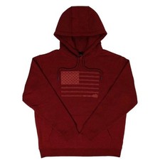 Hooey "Liberty Roper" Red Heather Rope Flag Hoodie HH1178RD Small USA