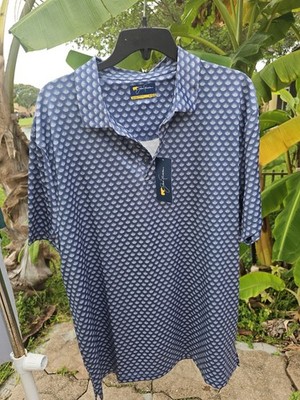 NWT Jack Nicklaus Men s Blue Polo Short Sleeve Logo Golf Shirt XL New JNKS012DS
