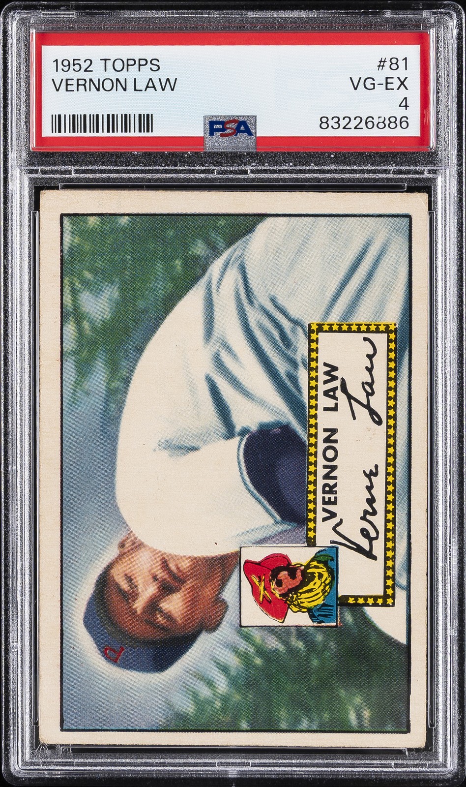 1952 TOPPS #81 VERNON LAW PSA 4