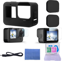 Diker Silikon SchutzhüLle FüR Gopro Hero 13 12 11 10 9 Black, Gopro Case Mit Pan