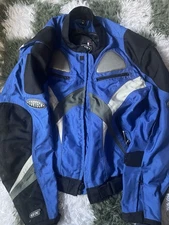 Mens Cortech GX Tour Master XL 46 Motorcycle Jacket Blue Black Grey See Pictures